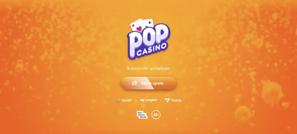 Pop-Casino-startsida