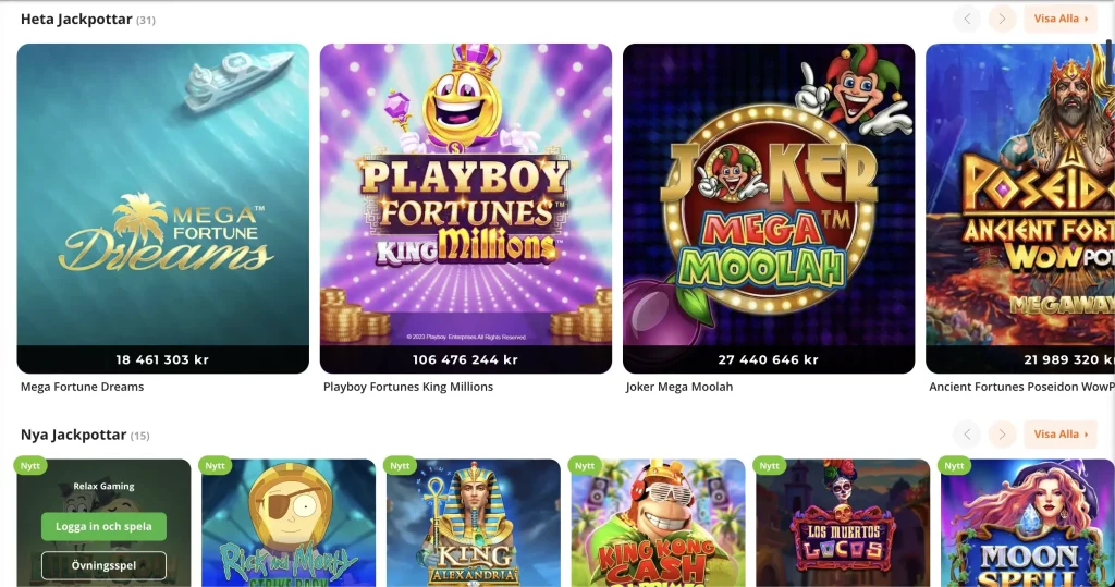 Jackpott slots och Megaways