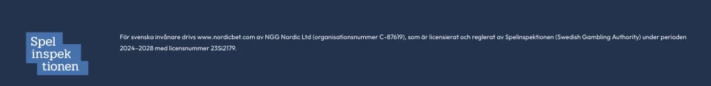 Nordicbet har svensk spellicens