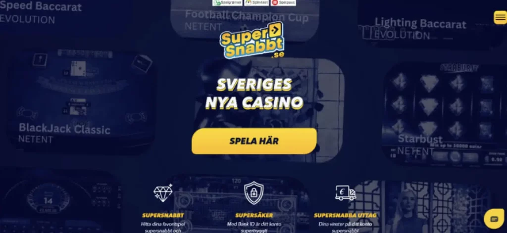 Supersnabbt Casino startsida