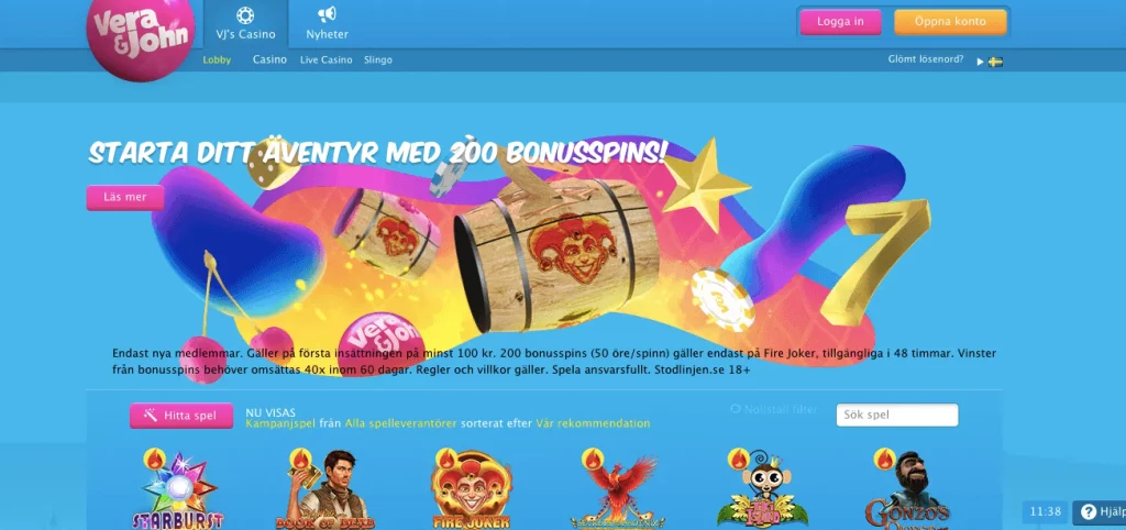 Vera&john casino recension