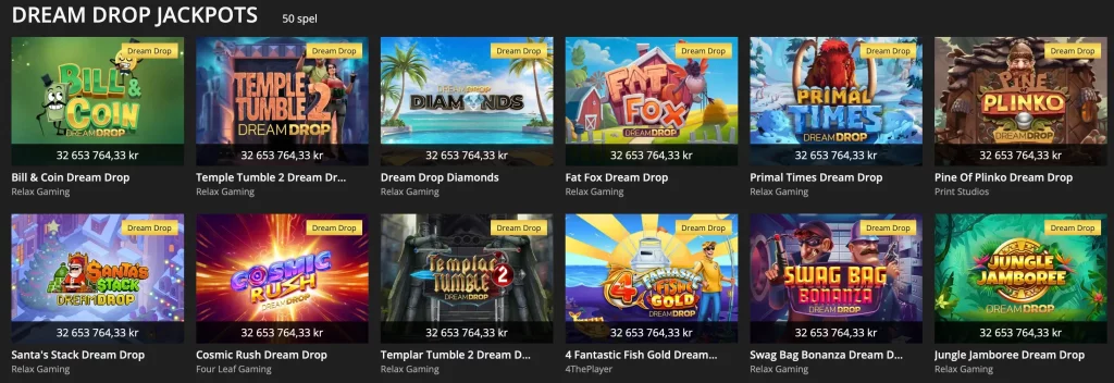 Jackpotslots hos Storspelare Casino
